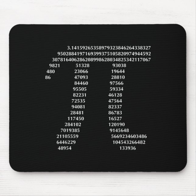 Mousepad Dia do Pi 3,14 Símbolo do Número Pi Presente de Ma (Frente)