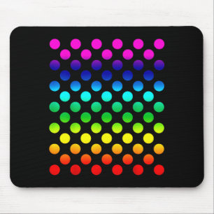 Mousepad Dia do Ponto Pontilhismo Arco-íris Fofo Divertido