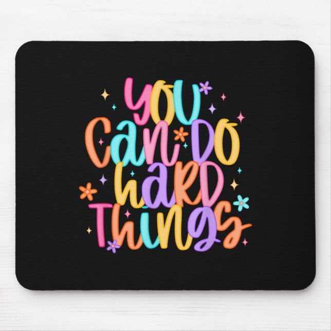 Mousepad Dia do Teste Você Pode Fazer Coisas Difíceis Profe (Frente)
