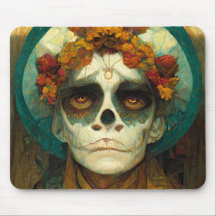 Mousepad Dia dos Mortos 2 Crânio De Fantasia