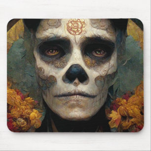 Mousepad Dia dos Mortos 3 Crânio De Fantasia