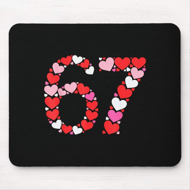 Mousepad Dia dos Namorados 67 Meme Cheio de Corações Engraç (Frente)