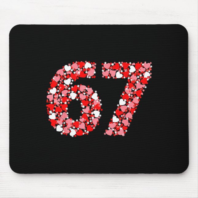Mousepad Dia dos Namorados 67 Meme Com Corações Engraçado S (Frente)