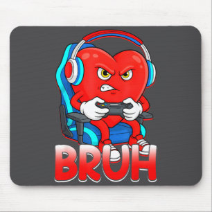 Mousepad Dia dos Namorados Coração Gamer Vídeo Jogos Menino