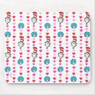 Mousepad Dia dos Namorados do Dr. Seuss Padrão de Coração