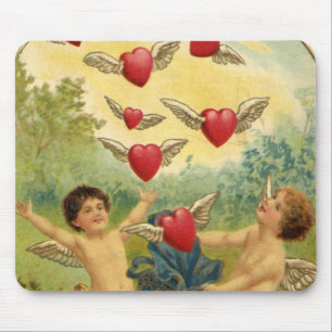 Mousepad Dia dos namorados do Victorian do vintage,