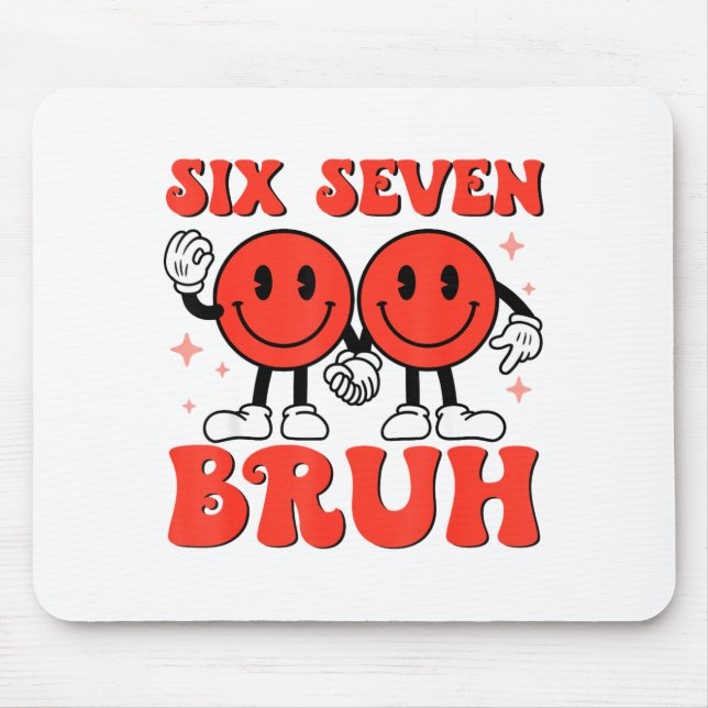 Mousepad Dia dos Namorados Engraçado 67 Meme Seis Sete 6 7  (Frente)