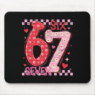 Mousepad Dia dos Namorados Engraçado Seis Sete 6 7 Meme Gír