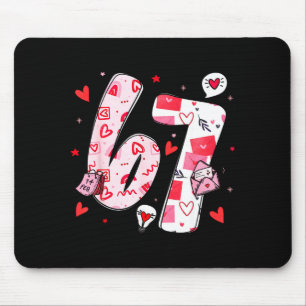 Mousepad Dia dos Namorados Engraçado Seis Sete 6 7 Meme Hom