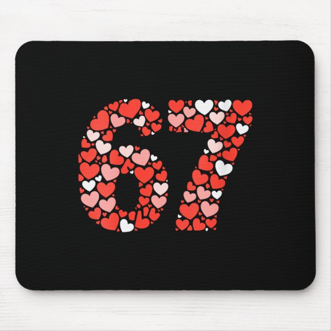 Mousepad Dia dos Namorados Feminino 67 Meme Cheio de Coraçõ (Frente)