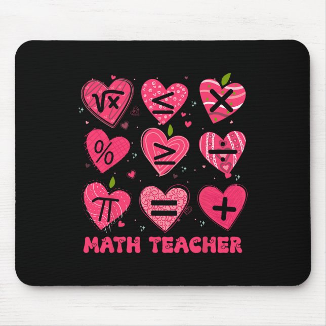 Mousepad Dia dos Namorados Professor de Matemática Símbolos (Frente)