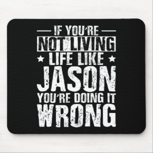 Mousepad Dia dos Pais Aniversário Jason Nome Nome Frase 