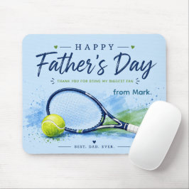 Mousepad Dia dos Pais de tênis com raquete e bola para o Pa