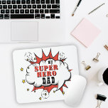 Mousepad Dia dos Pais do Meu Super Hero<br><div class="desc">Diversão Pai meu Super herói,  Dia de os pais de Mouse de Fala em Quadrinhos. O texto está em uma bolha de super-heróis cômicos. Você pode mudar Pai para Pai,  papai,  Pap, ... </div>