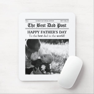 Mousepad Dia dos Pais no Estilo Jornal Antigo