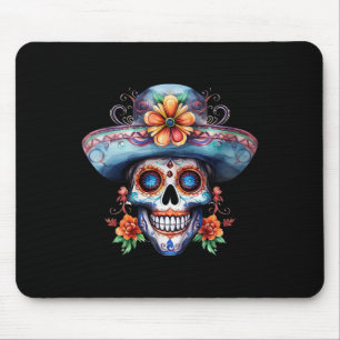 Mousepad Dia Floral Do Crânio Do Açúcar Do Dia Morto De Mue