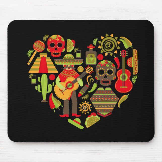 Mousepad Dia mexicano dos mortos no México (Frente)