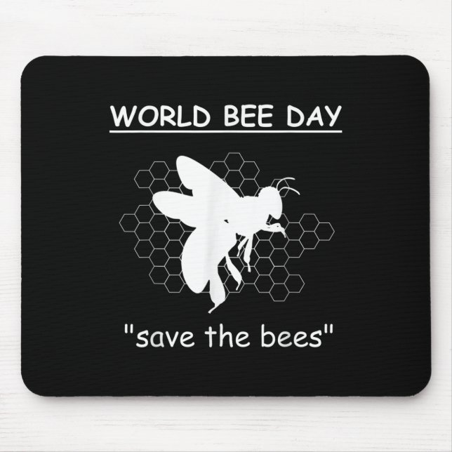 Mousepad Dia Mundial da Abelha - Salvar As Abelhas - Ambien (Frente)