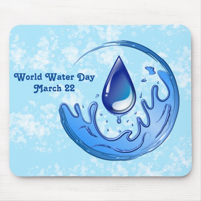 Mousepad Dia Mundial da Água Salve a Terra (Frente)