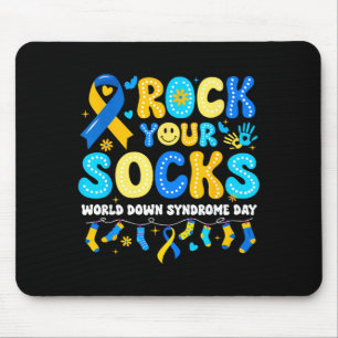 Mousepad Dia mundial da síndrome de down meias de rock cons