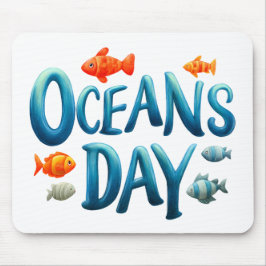Mousepad Dia Mundial dos Oceanos - Celebração do Dia dos Oc