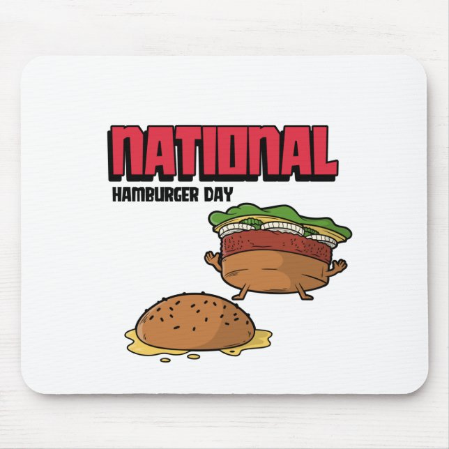 Mousepad Dia Nacional do Hamburger (Frente)