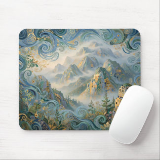 Mousepad Dia Nebuloso Deslumbrante Nas Montanhas
