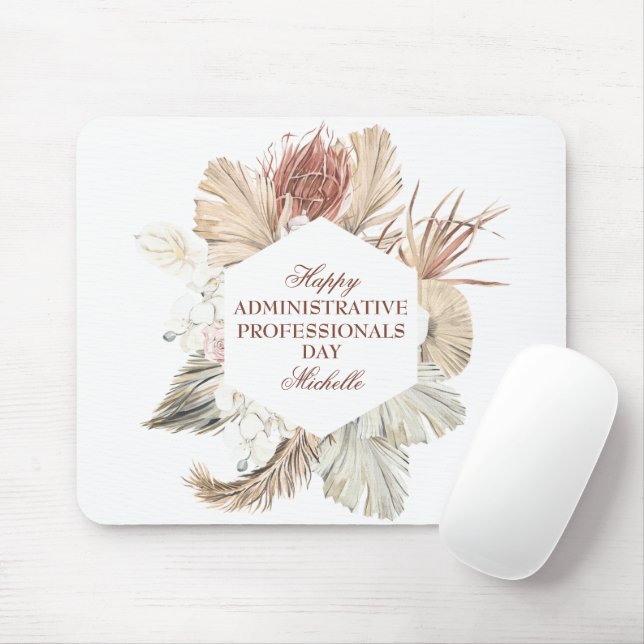 Mousepad Dia Personalizado de Profissionais Administrativos (Com mouse)