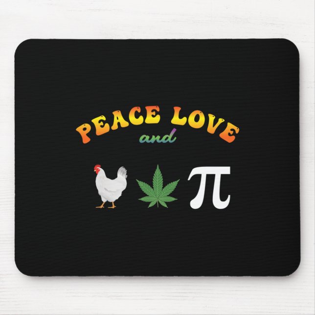 Mousepad Dia Pi do Pote de Frango do Peace Love (Frente)