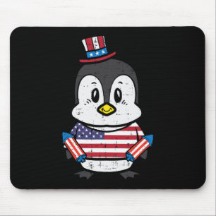 Mousepad Dia Pinguim 4 de julho América Toddler Boys Crianç