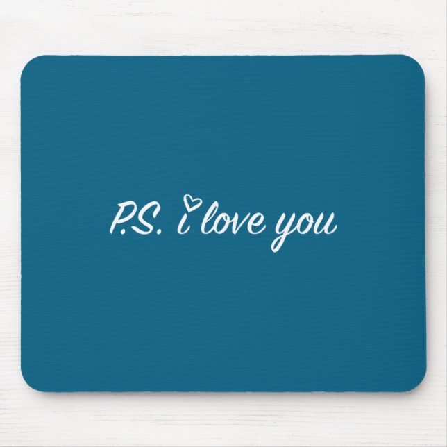 Mousepad Dia Ps eu te amo roxo Arte (Frente)