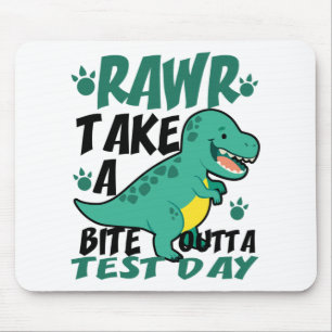 Mousepad Dia T-rex Estudante Engraçado Professor Dinossauro