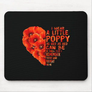 Mousepad Dia Veterano Para Não Esquecermos A Flor Vermelha 