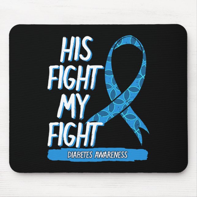 Mousepad Diabetes Consciência Azul Luta Fita DM Diabetes G (Frente)