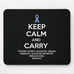 Mousepad Diabetes Diabéticos Diversos Manter Calma Tipo 1 D