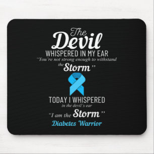 Mousepad Diabetes Guerreiro de Tempestade Melhor Compreensã