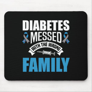 Mousepad Diabetes Mensados Com A Família Errada T1D Tipo Um