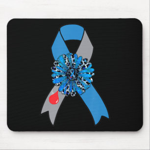 Mousepad Diabetes Sunflower Considere Azul Fita Apoiadora