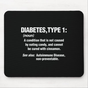 Mousepad Diabetes Tipo 1 T1d Difusão Diabetes Definição