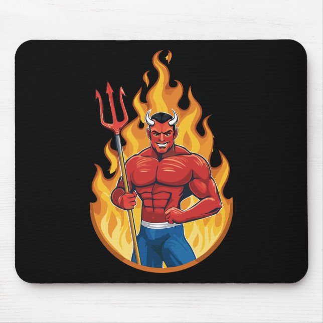 Mousepad Diabo com tridente (Frente)