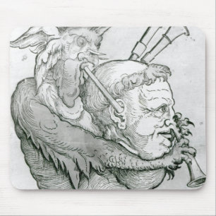 Mousepad Diabo que joga a cabeça como um saxofone, 1144 do