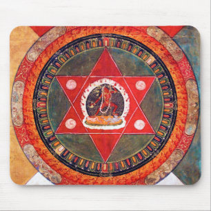 Mousepad Diagrama Cósmico de Mandala para a Meditação