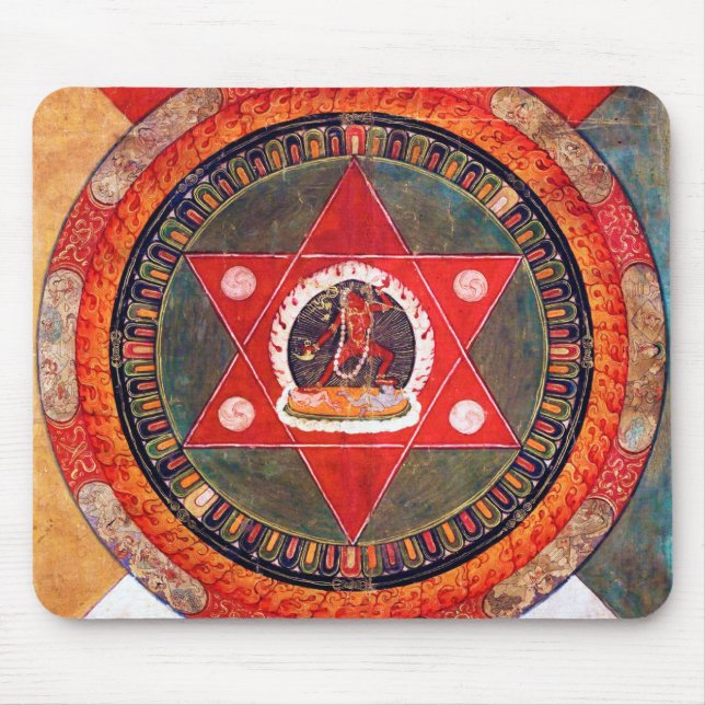 Mousepad Diagrama Cósmico de Mandala para a Meditação (Frente)