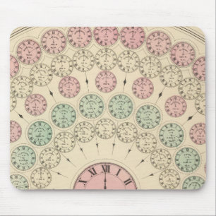 Mousepad Diagrama da diferença de tempo entre locais