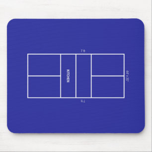 Mousepad Diagrama da Quadra de Pickleball da Cozinha
