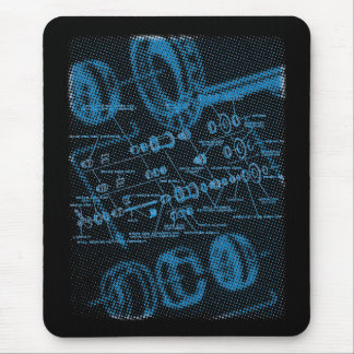 Mousepad Diagrama explodido do cubo (azul na obscuridade)
