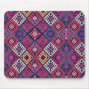 Mousepad Diamante de Rug Oriental Antiquado e Vibrante Pers