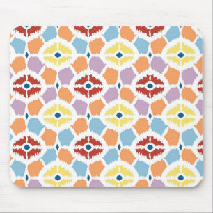 Mousepad Diamantes coloridos, ikat geométrico