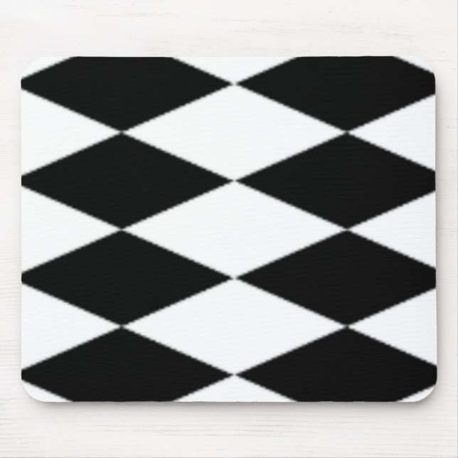 MOUSEPAD DIAMANTES PRETOS E BRANCOS (Frente)
