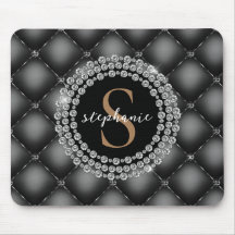 Diamantes Pretos Tufados Monograma Dourado Luxo El